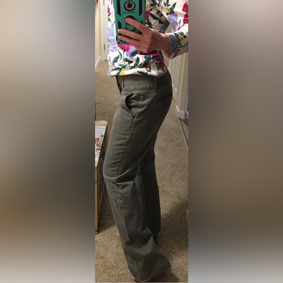 Express Army green low rise trousers w pockets - Sz 0 - Picture 4 of 7